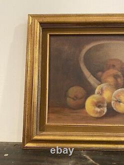 Vintage Antique Large Fruit Still Life Oil on Canvas- 1.5 x 2.5