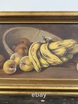 Vintage Antique Large Fruit Still Life Oil on Canvas- 1.5 x 2.5