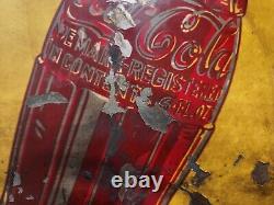 Vintage Original Antique Gas Oil General Store Large Tin Sign 1941 Coca-cola