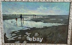 Vintage Original Oil Painting /Coastal Beach Landscape /? Signed Glendan