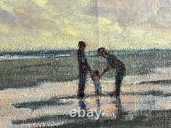 Vintage Original Oil Painting /Coastal Beach Landscape /? Signed Glendan