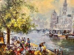 Vintage Zoran Jelascek signed oil painting Antique oil painting
