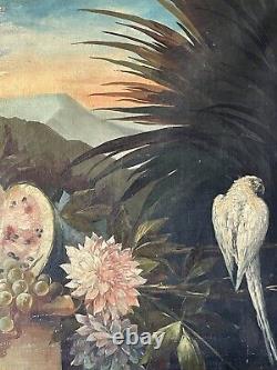 19th Century Antique Italien Nature Morte Peinture À L'huile Vieux Maître Grec Romain 1850