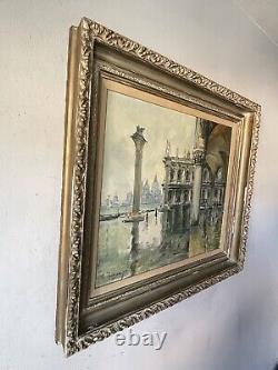Antique Paysage Italien Impressionnaire Painting Oil Antique Antique Valeur Modèle 60s