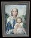Aurel Naray Madonna Et Enfant Grand Tableau à L'huile Ancien (hongrois, 1883-1948)