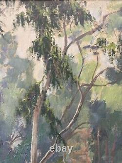 Beau ancien tableau à l'huile de paysage de Californie en plein air, ADDISON JOHNSON