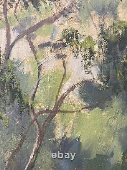 Beau ancien tableau à l'huile de paysage de Californie en plein air, ADDISON JOHNSON