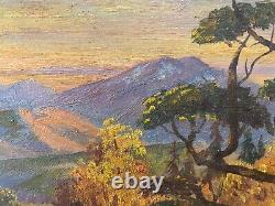 Beau tableau ancien de paysage en plein air de Californie à l'huile, Gershuni 1947