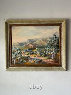 Bernard Johan De Hoog Ancienne peinture à l'huile impressionniste de paysage en plein air