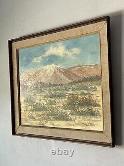 'Bert Wood - Ancien tableau à l'huile impressionniste de paysage en plein air de la Californie'