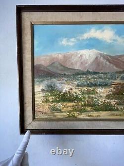 'Bert Wood - Ancien tableau à l'huile impressionniste de paysage en plein air de la Californie'