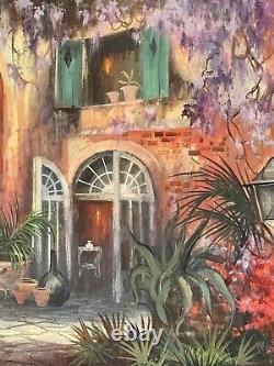 Colette Pope Helder Antique Modern Landscape Peinture À L'huile Vintage Impressionniste