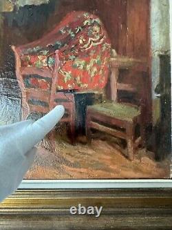 FINE ANTIQUE EUROPEAN IMPRESSIONIST OIL PAINTING OLD MODERN ART DECO MYSTERY 30s
<br/>

	
 	<br/>Belle peinture à l'huile impressionniste européenne ancienne moderne Art Déco mystère des années 30