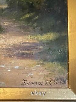 Florence Fitzgearld Antique Plein Air Paysage Peinture À L'huile Vieux-royaume-uni