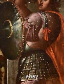 Grande peinture antique Guerrier Étoile Huile sur toile Maître ancien du 16ème siècle