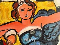 Huile ancienne sur toile signée Henri Matisse Grand format 19 x 27