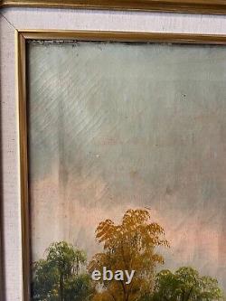 J Rufsell John Russell Antique Hudson River Peinture À L'huile No 2