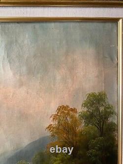J Rufsell John Russell Antique Hudson River Peinture À L'huile No 2