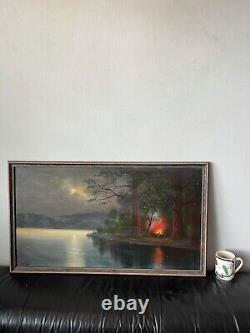 Lorenz E Griffith Antique Plein Air Landscape Oil Painting Old Impressionist 40s