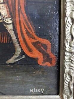 Maître ancien flamand néerlandais, Reine de Saba, Grande peinture à l'huile ancienne du 17e siècle