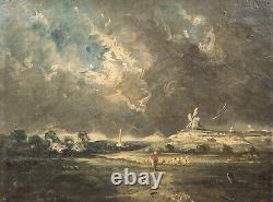 Paysage du 19ème siècle: Paysage nuageux avec un moulin à vent - JOHN CONSTABLE (1776-1837)