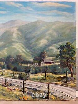 Peinture À L'huile De Paysage Impressionniste Anciennement Californienne Ancienne, Morro Bay