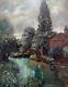 Peinture à L'huile Yeend King (1855-1924) Paysage Ancien Grand Anglais De Fleurs