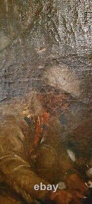 Peinture à l'huile d'art occidental ancienne et vintage. Signée REMINGTON, MAIS PAS PAR FREDRICK REM.