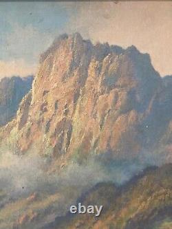 Peinture à l'huile de paysage ancien de la Californie, de l'ère Plein Air, Gutknecht années 50.