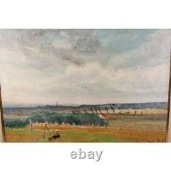Peinture à l'huile de paysage antique signée par l'artiste répertorié Jean Decoen en 1936 (1890-1979)