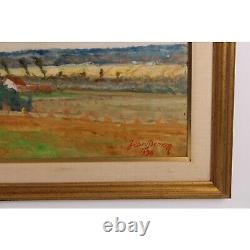 Peinture à l'huile de paysage antique signée par l'artiste répertorié Jean Decoen en 1936 (1890-1979)