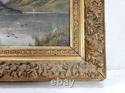 Peinture à l'huile de paysage du XIXe siècle britannique signée Roberto Marshall