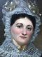 Peinture à L'huile De Portrait De Femmes Européennes Du Xixe Siècle Très Grande De Style Ancien