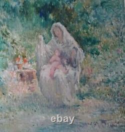 Peinture à l'huile impressionniste française signée par Henri Le Riche