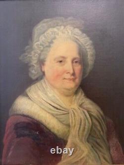 Peinture à l'huile représentant le portrait de WASHINGTON, art populaire colonial américain du XVIIIe siècle.