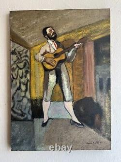 Peinture à l'huile sur toile ancienne signée Henri Matisse Grand format 19 x 27