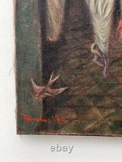 Peinture à l'huile sur toile signée et estampillée de Remedios Varo (Fait main, non encadrée)