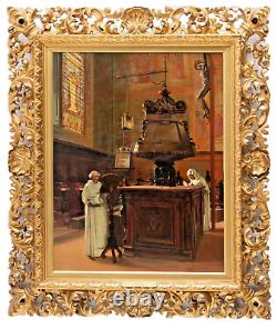 Peinture ancienne, Huile sur toile, Antonio Mario Aspettati, Italien, XXe siècle.