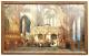 Peinture Ancienne, Huile Sur Toile, Signée, A. Bentley Scène De Cathédrale, 19e/20e Siècle