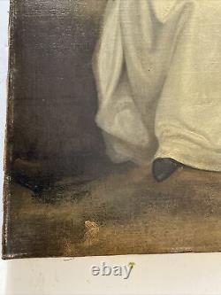 Peinture ancienne Portrait du 18ème au 19ème siècle Grande vieille maître jolie femme