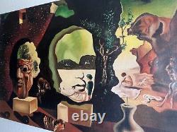 Peinture ancienne à l'huile sur toile signée SALVADOR DALI Grand Format 19 X 27