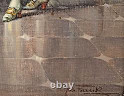 Peinture antique, Josef Egon Frank, Autrichien-Allemand, Huile sur toile, Env. 1900