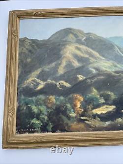 Peinture impressionniste américaine ancienne répertoriée Paysage Californien précoce de grande taille