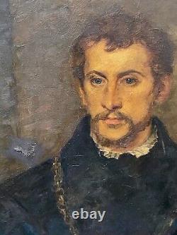 Portrait De L'huile De Renaissance Italienne Fin Anglais Gentleman Tiziano Titian
