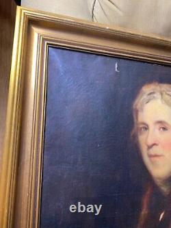 Superbe portrait d'homme américain de style ancien dans une école formelle, peinture à l'huile encadrée.