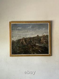 Vieux paysage hollandais antique : peinture à l'huile impressionniste européenne en plein air - Mystère.
