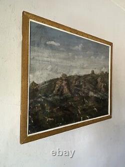 Vieux paysage hollandais antique : peinture à l'huile impressionniste européenne en plein air - Mystère.